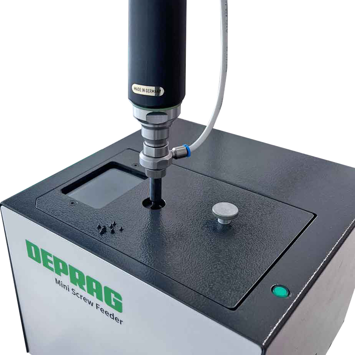 Deprag Mini Screw Feeder compact toevoersysteem voor schroeven en kleine onderdelen — AWP