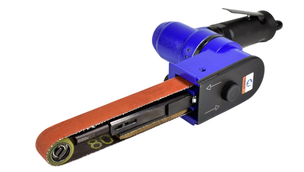 Deprag pneumatische bandschuurmachine met schuurband voor het bewerken van metalen oppervlakken — AWP