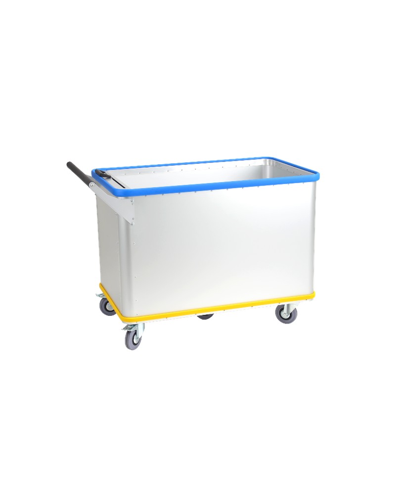 Ergonomische aluminium transportkar met duwhandvat en zwenkwielen voor materiaaltransport - AWP